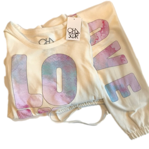 NWT Chaser 2 piece LOVE lounger set